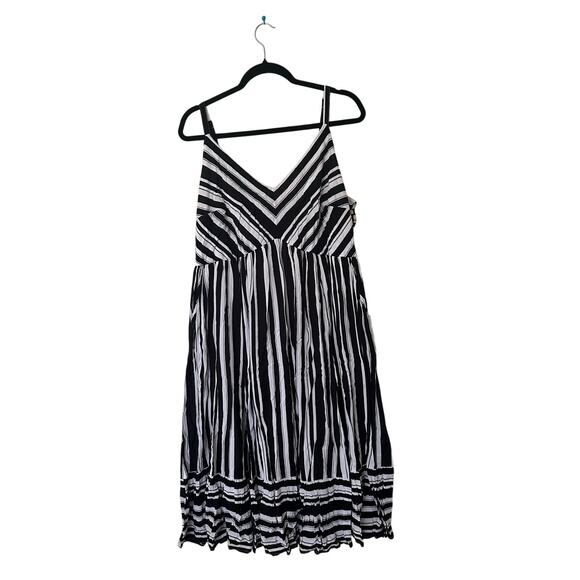 Torrid Black and white Striped Dress Midi sz 2X - Picture 1 of 8